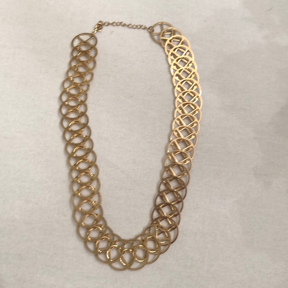 Gold tone costume necklace